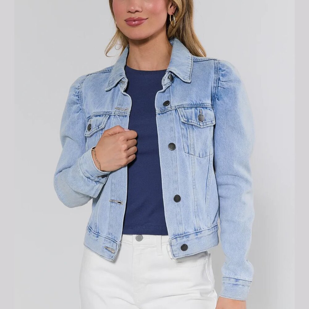 Oversized Light Wash Denim Jacket